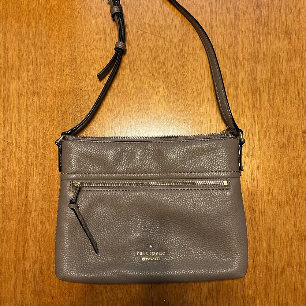 Kate spade taupe crossbody bag, like new